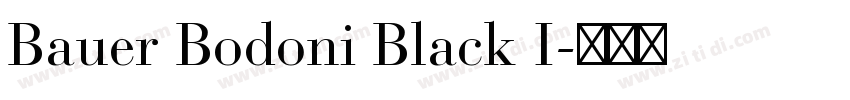 Bauer Bodoni Black I字体转换